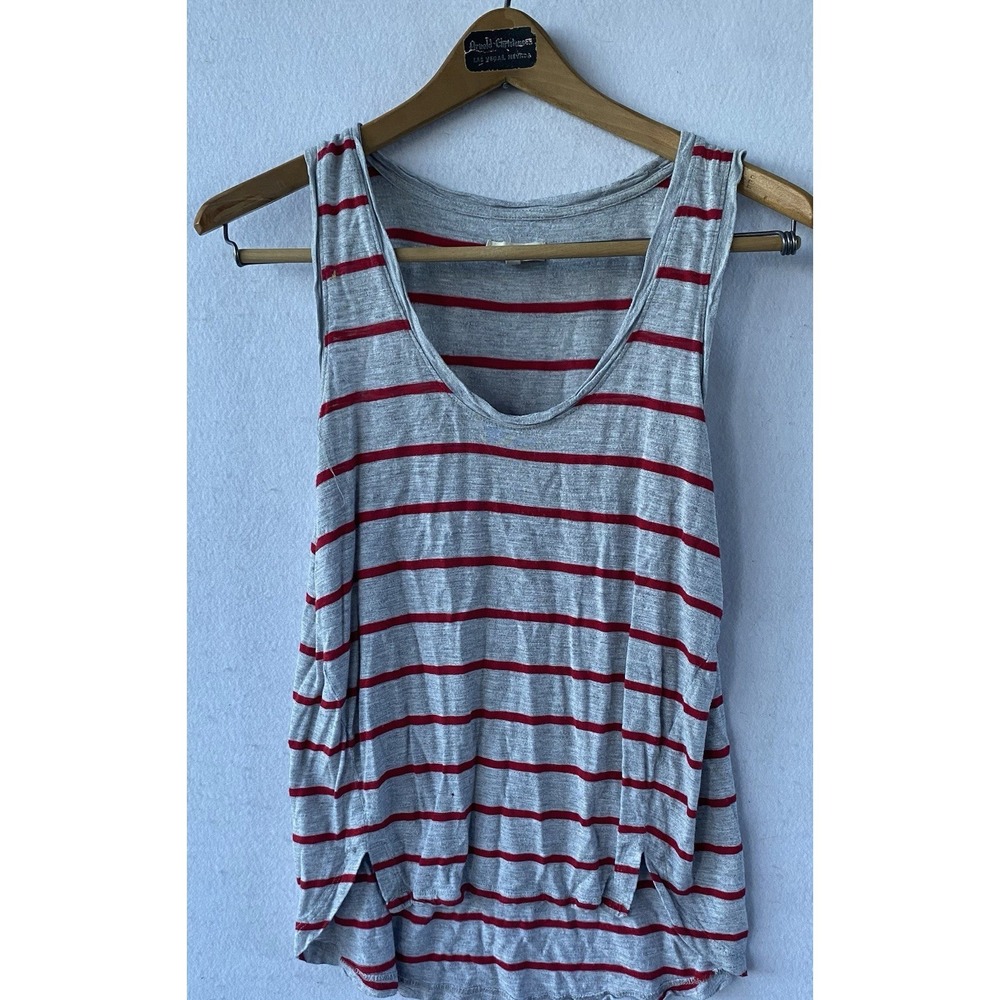 Madewell Pink Stripped Gray Top Womens XS